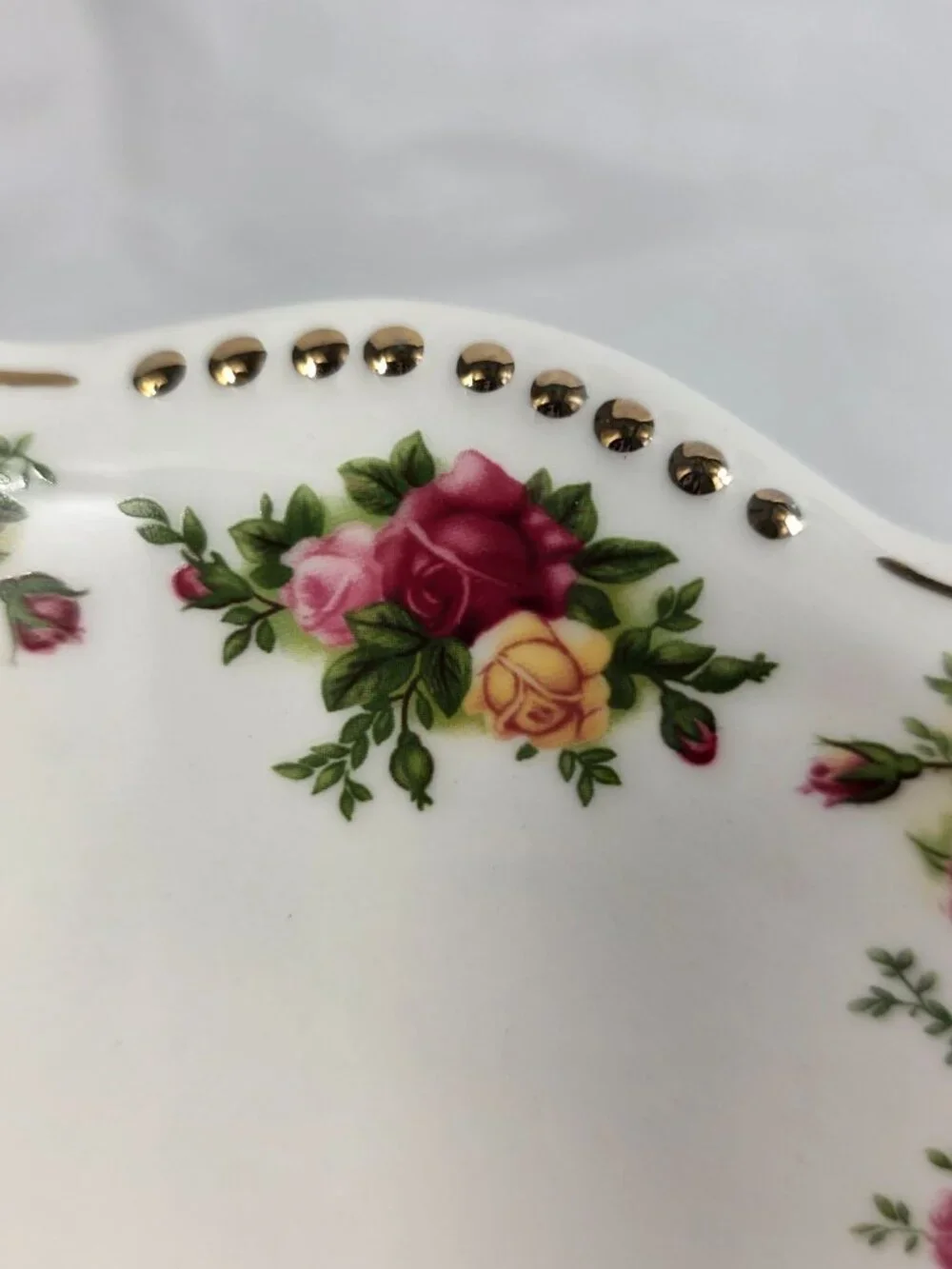 Royal Albert Old Country Roses Cake Plate & Server Set Red & Yellow Roses
